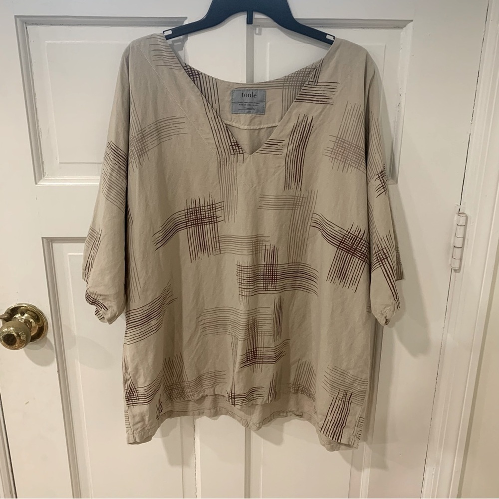 Women’s Tonle Discontinued Sustainable Handmade Lagenlook Top Size Large